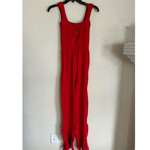 New FP Movement Good Karma Flared Onesie Red M/L - Picture 4 of 6